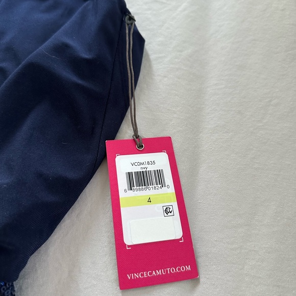 NWT Vince Camuto Navy Blue Sequined Cocktail Dress - Picture 3 of 4